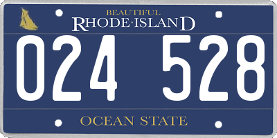 RI license plate 024528