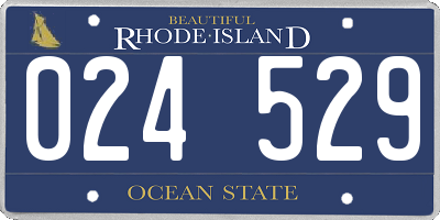 RI license plate 024529