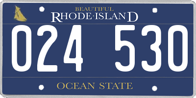 RI license plate 024530