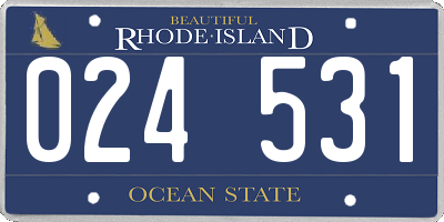 RI license plate 024531