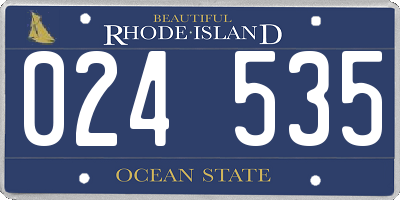 RI license plate 024535