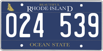 RI license plate 024539