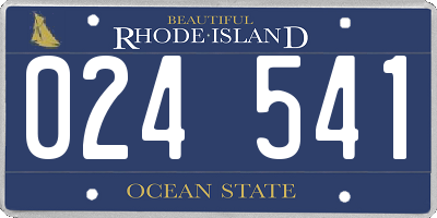 RI license plate 024541