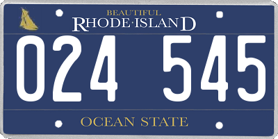 RI license plate 024545
