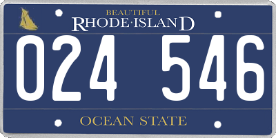 RI license plate 024546