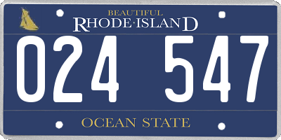 RI license plate 024547