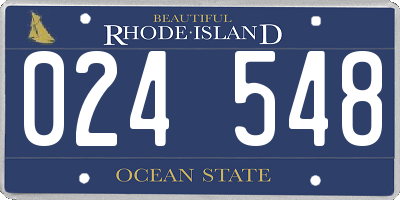 RI license plate 024548