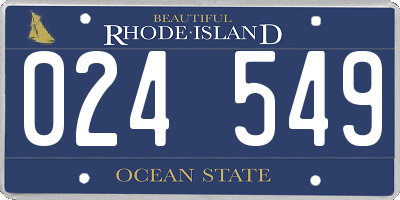 RI license plate 024549