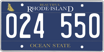 RI license plate 024550