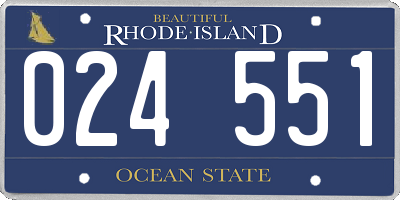 RI license plate 024551