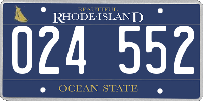 RI license plate 024552