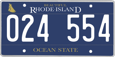 RI license plate 024554