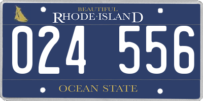 RI license plate 024556