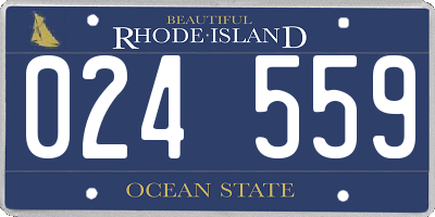 RI license plate 024559