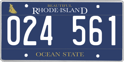 RI license plate 024561