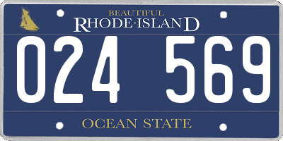 RI license plate 024569