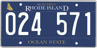 RI license plate 024571