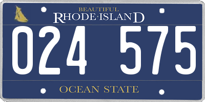 RI license plate 024575