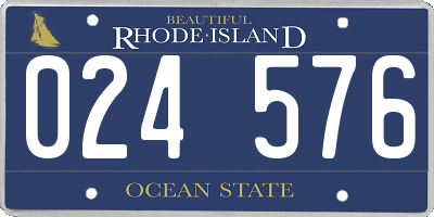 RI license plate 024576