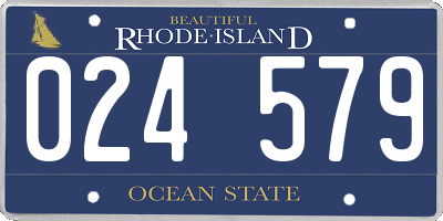 RI license plate 024579