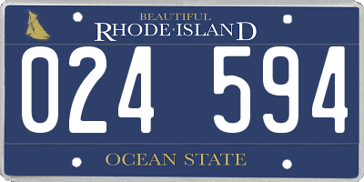 RI license plate 024594