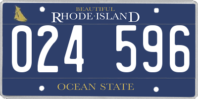 RI license plate 024596