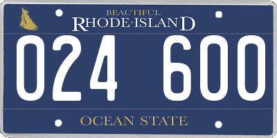RI license plate 024600