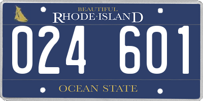 RI license plate 024601