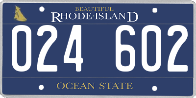 RI license plate 024602