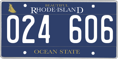 RI license plate 024606