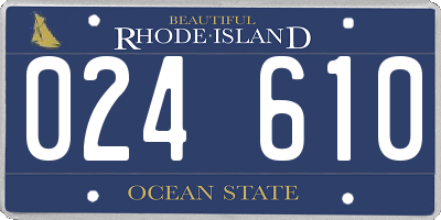 RI license plate 024610