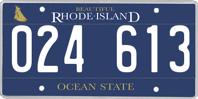 RI license plate 024613