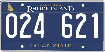 RI license plate 024621