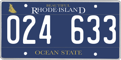 RI license plate 024633