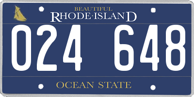 RI license plate 024648