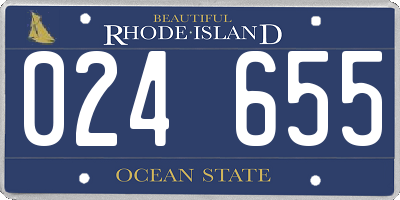 RI license plate 024655