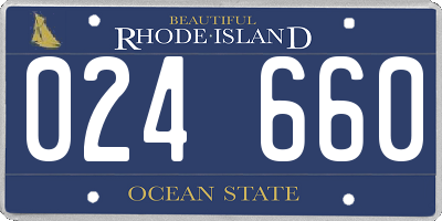 RI license plate 024660