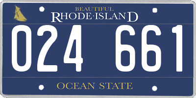 RI license plate 024661