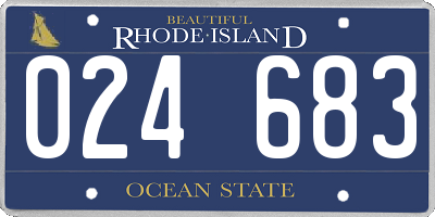 RI license plate 024683