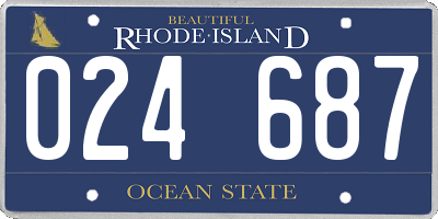 RI license plate 024687