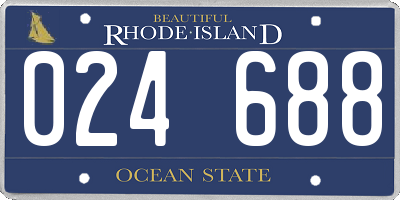 RI license plate 024688