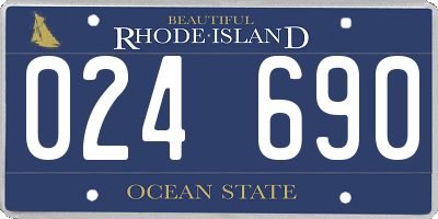 RI license plate 024690