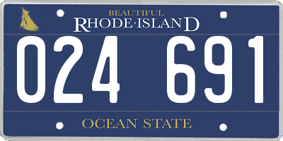 RI license plate 024691
