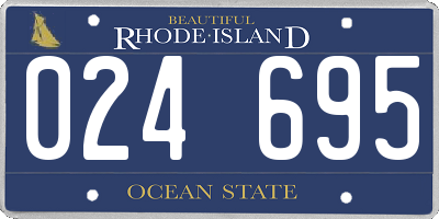 RI license plate 024695