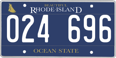 RI license plate 024696