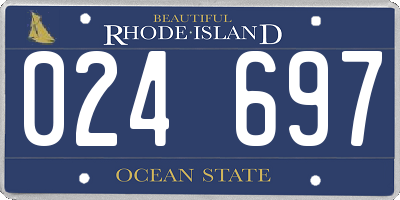 RI license plate 024697