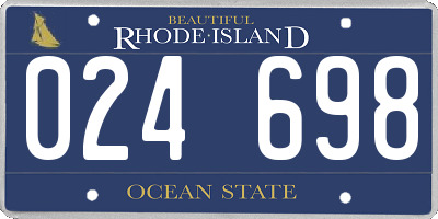 RI license plate 024698