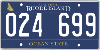 RI license plate 024699