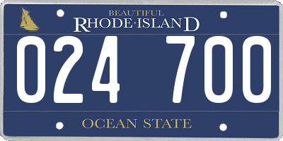 RI license plate 024700