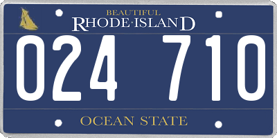 RI license plate 024710